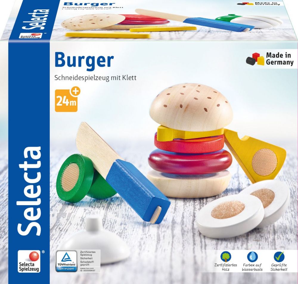 Burger Schneidespielzeug mit Klett