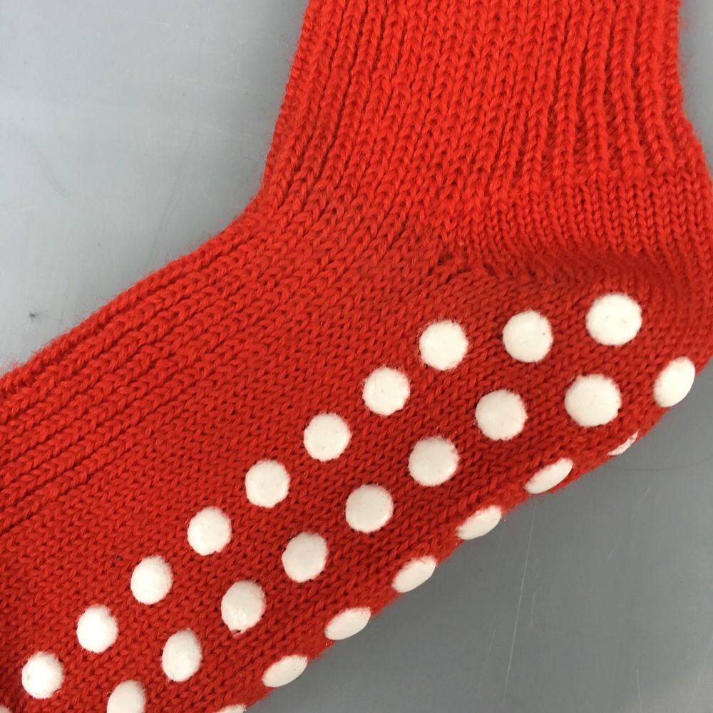 Stoppersocken Wolle rot