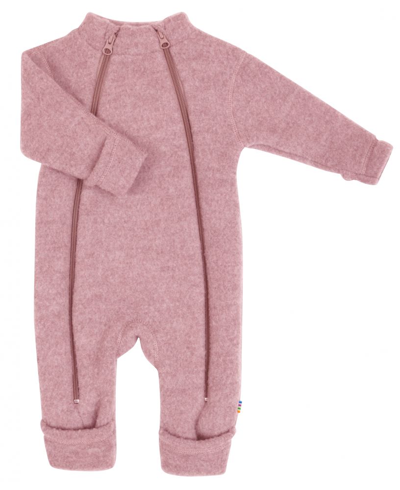 Wollfleece-Overall Wolle soft rosa