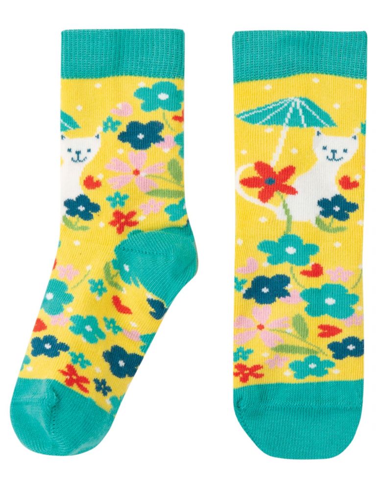 Perfect Pair Socken Katze & Blumen