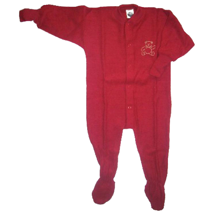 Baby-Schlafanzug mit Fuß rot