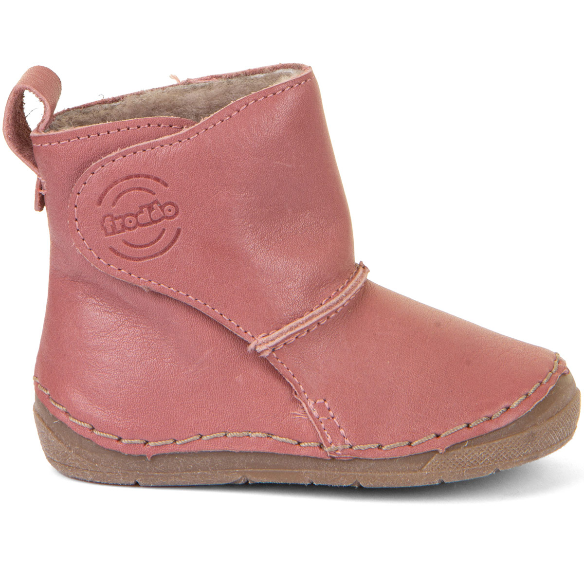 Paix-Winter Boots Lammfell dark pink