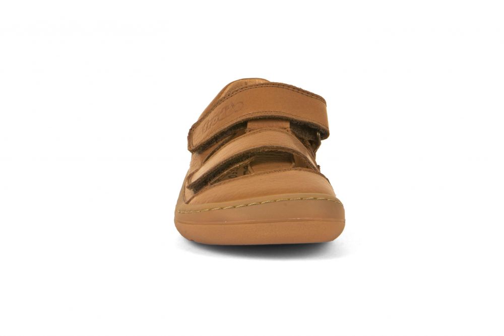 Barefoot Sandale Doppelklett cognac