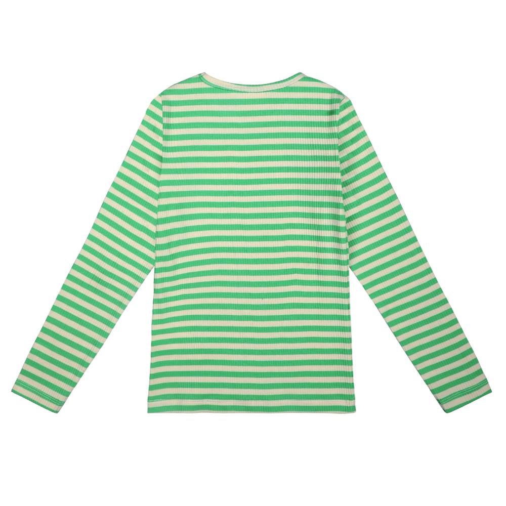 Shirt lang Fie gestreift bright green