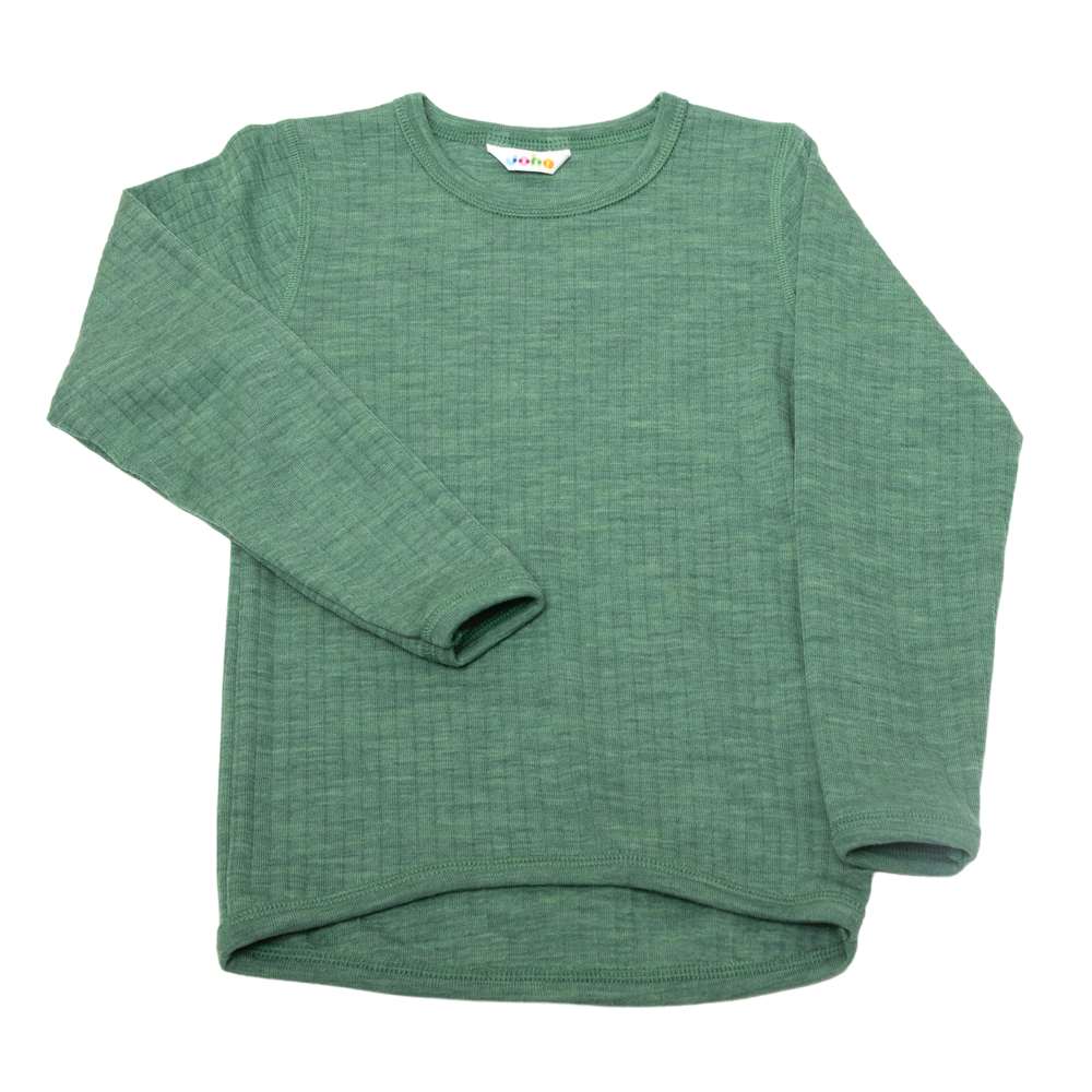 Basic Shirt Wolle grün