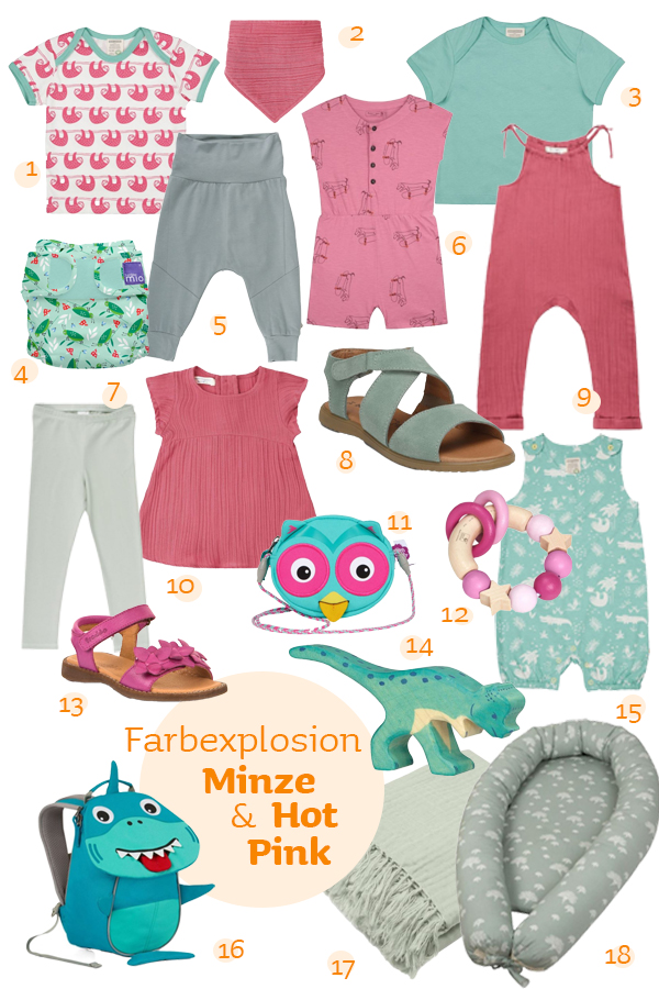 Farbexplosion: Hot Pink trifft Minze [Fair Fashion für Kids]