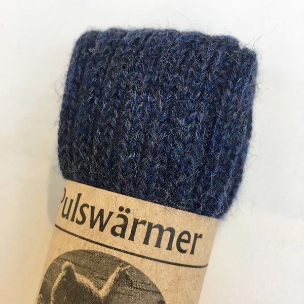 Pulswärmer/Babystulpen 100% Alpaka jeansblau