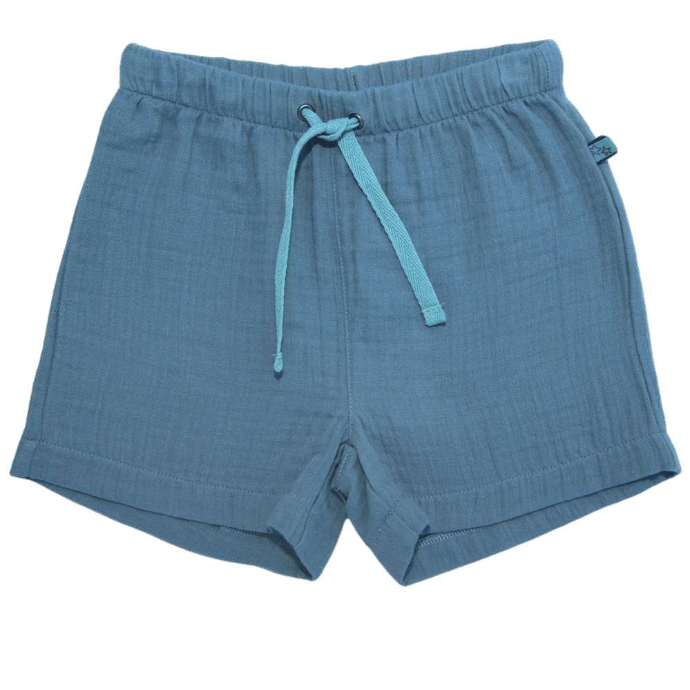 Musselin-Shorts steel blue