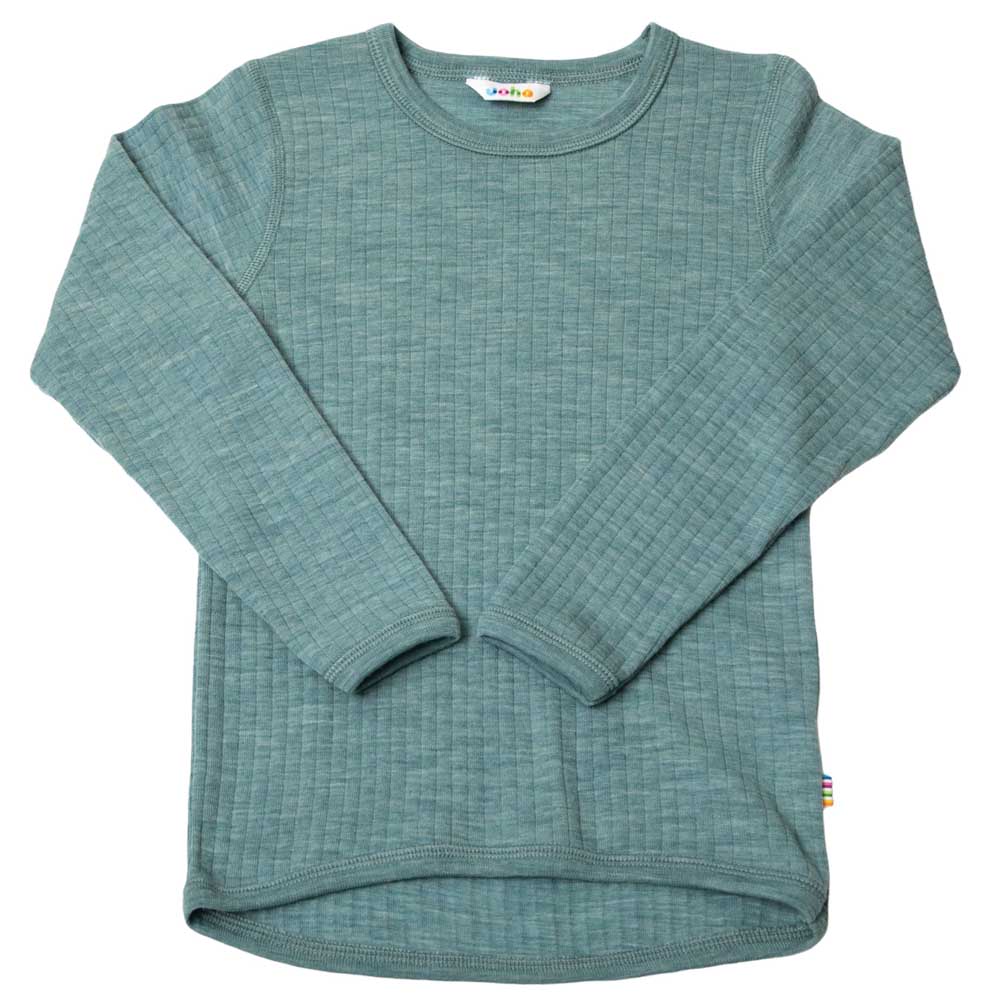 Basic Shirt Wolle aqua melange