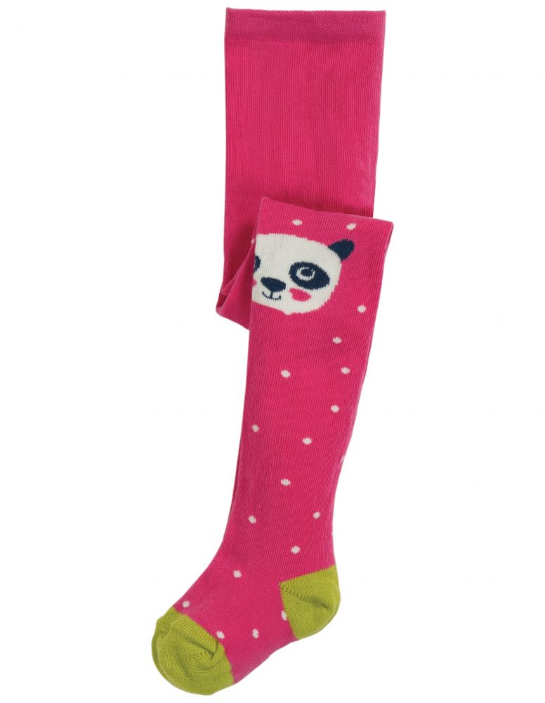 Little Fun Strumpfhose Panda pink