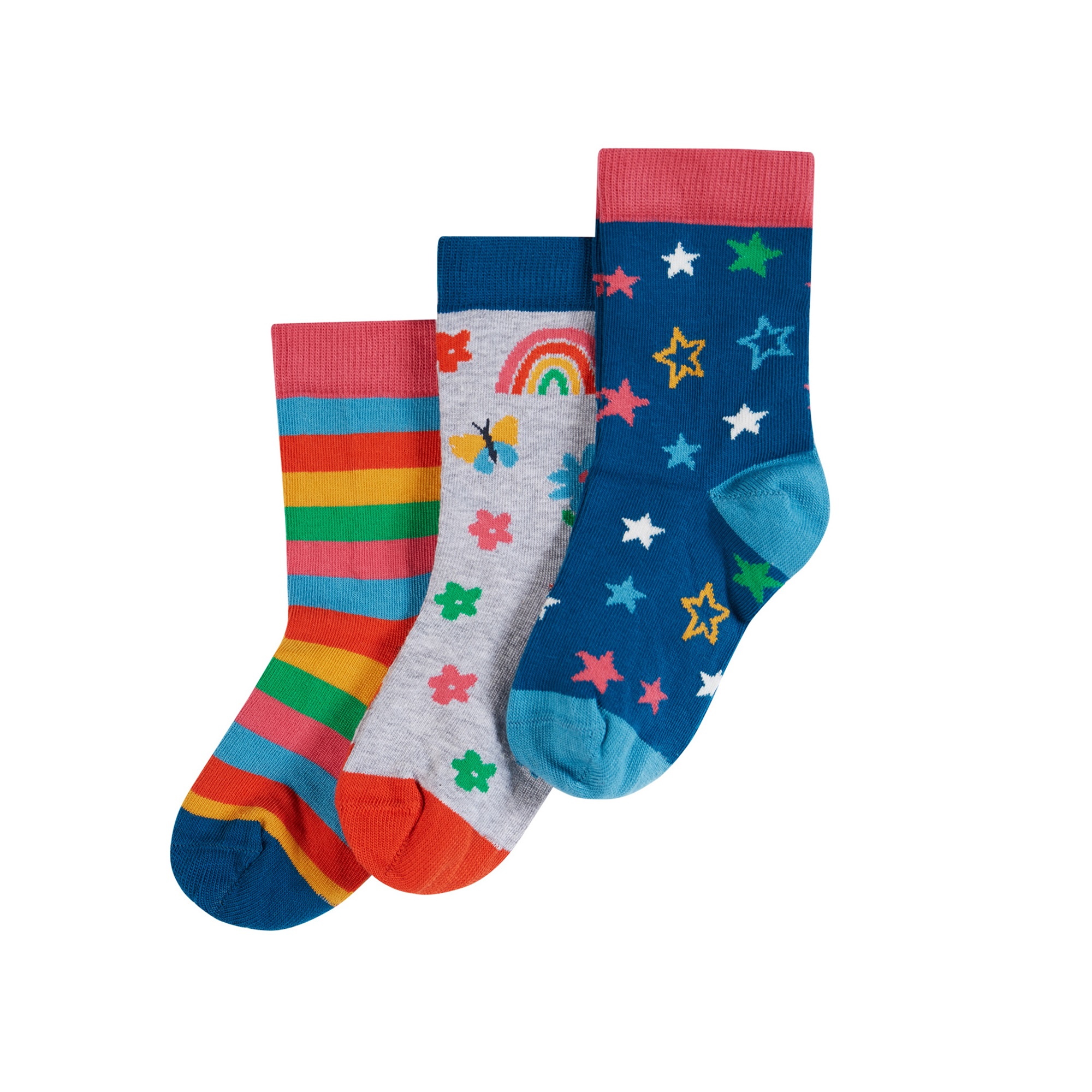 Rock my Socks 3er Pack Rainbow/Stars