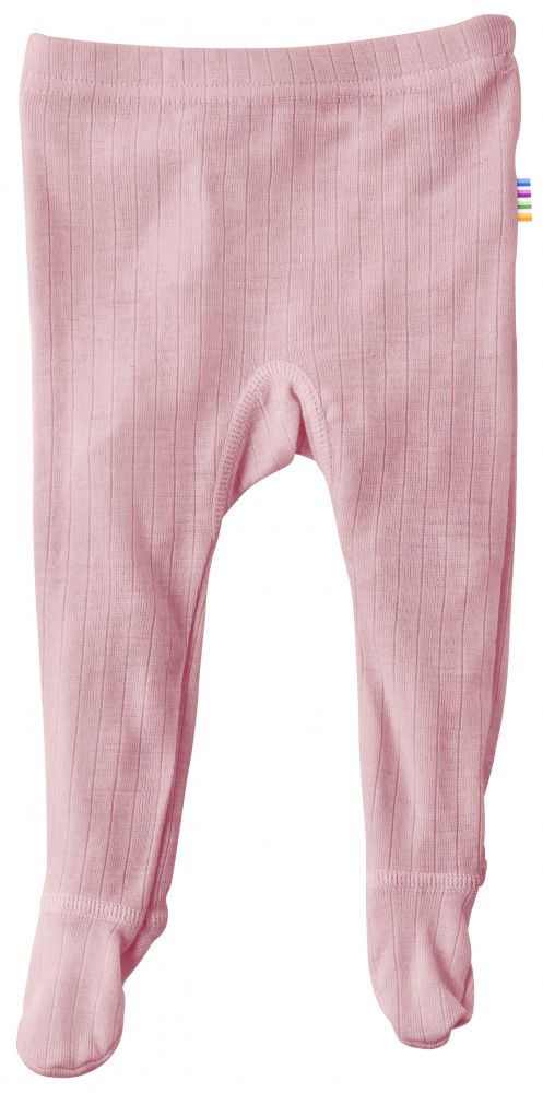 Basic Hose mit Fuß Wolle rosa