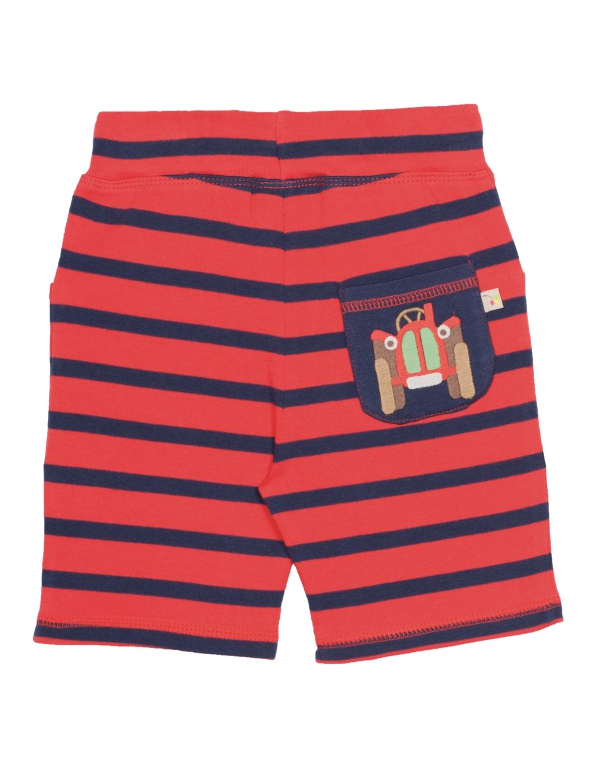 Little Stripy Shorts tomate/navy