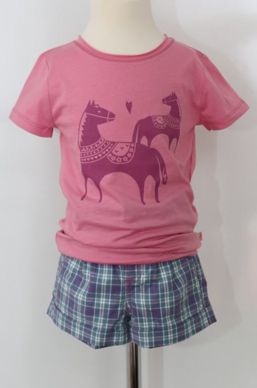 T-Shirt Pferde rose