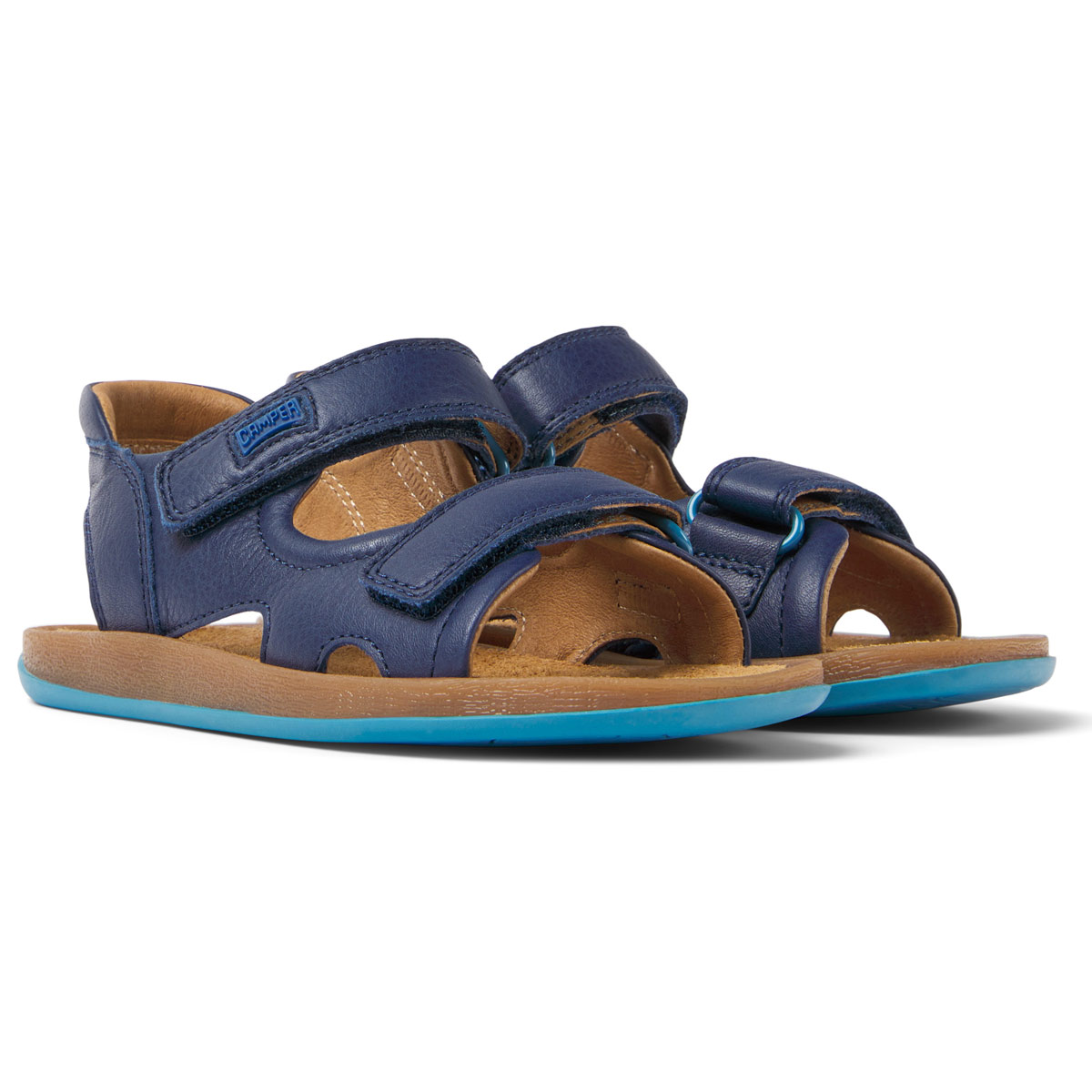 Bicho Doppelklett Sandale blue