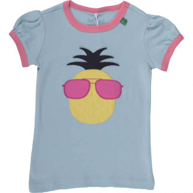 T-Shirt Ananas m. Brille pastel