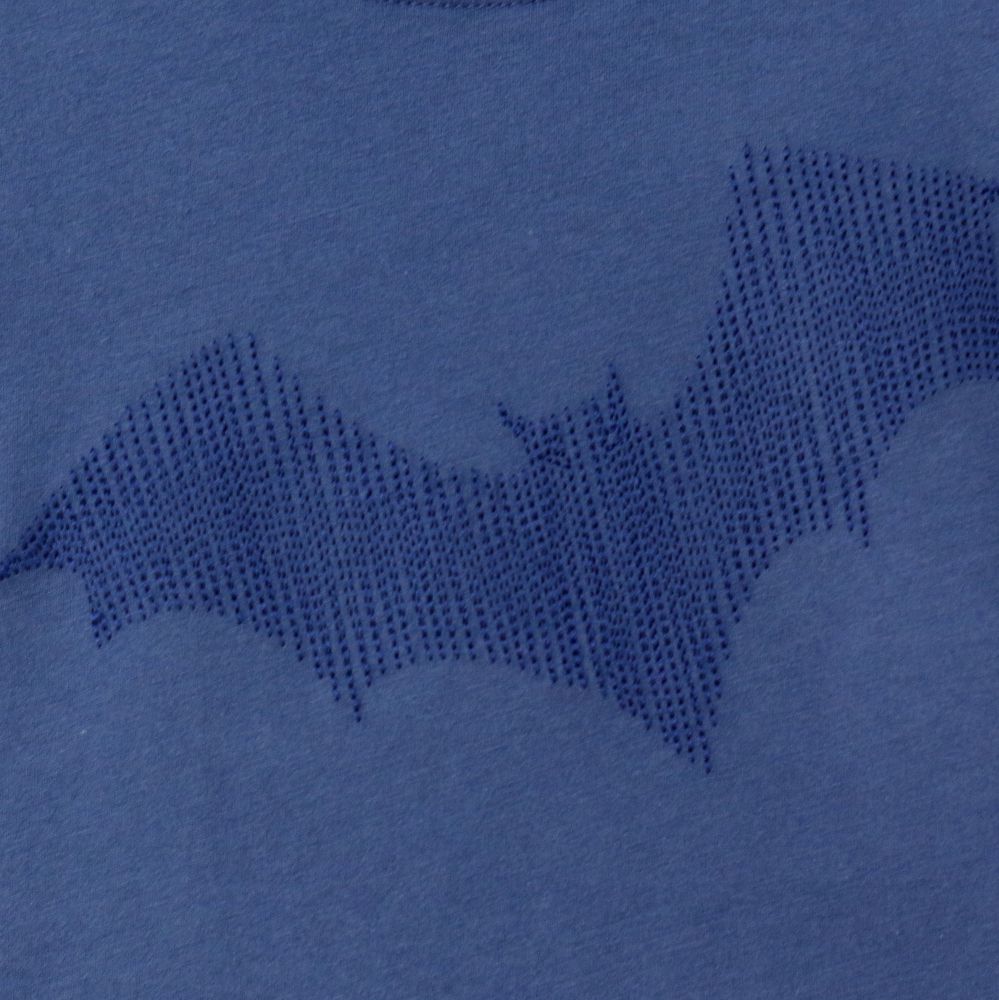 T-Shirt Stickerei Fledermaus blue