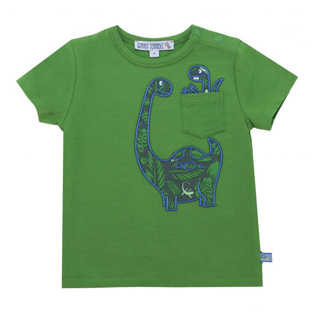 T-Shirt Dino leaf-green