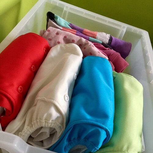 Stoffwindeln in der Box