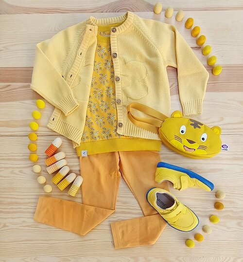 Fair-Fashion Outfit in Gelb für Kids