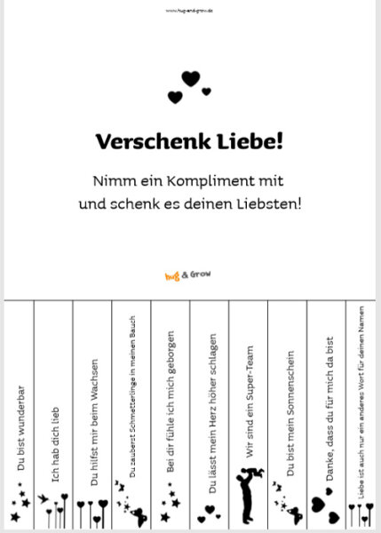 Vorlage für Abreißzettel kostenlos herunterladen