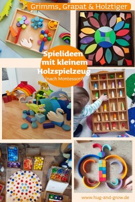 Spielideen mit Holzspielzeug für Kleinkinder [Montessori inspiriert] - Grapat Mandala im Video: Hug &amp;amp; Grow Spielideen