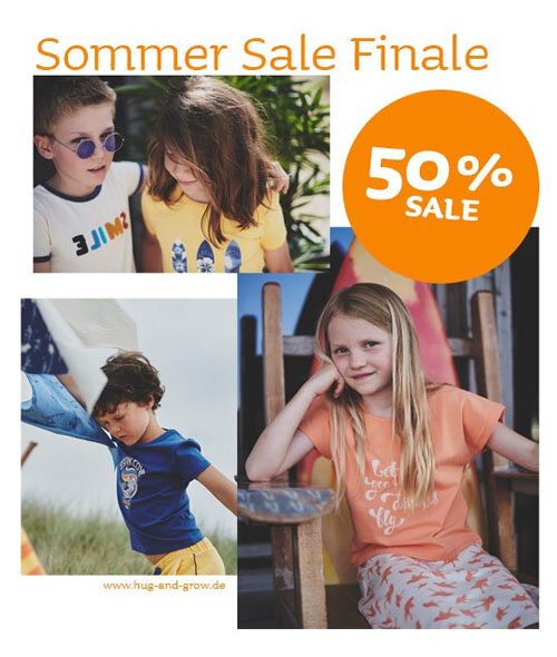 Sommer Sale 50 % Rabatt auf faire Kinderkleidung