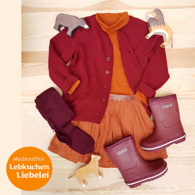 Kidsoutfits: Festliche Teile in Lebkuchen-Farben - Festliche Outfits für Kinder