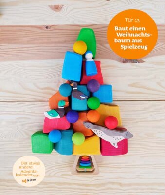 Der etwas andere Adventskalender - Tür 13: Baut einen Weihnachtsbaum aus Spielzeug - Weihnachtsbaum aus Spielzeug bauen