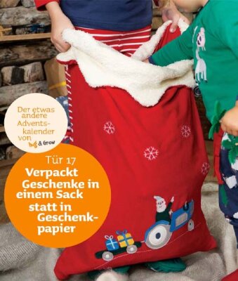 Der etwas andere Adventskalender Tür 17: Verpackt Geschenke in einem Geschenkesack statt in Geschenkpapier - Alternative Idee zum Geschenkpapier