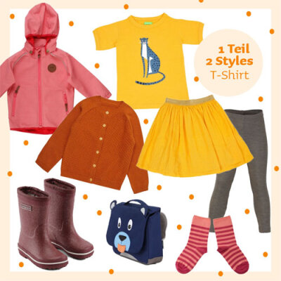 1 Teil 2 Styles - T-Shirt mit Geparden-Print von Lilybalou [Fair Fashion Kids] - Geparden-Print von Lily Balou - 2 Styles