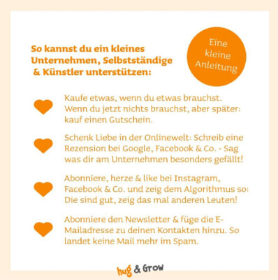 Eine kleine Anleitung: Wie kannst du ein kleines Unternehmen, Selbstständige &amp;amp; Künstler unterstützen? - So kannst du ein kleines Unternehmen unterstützen