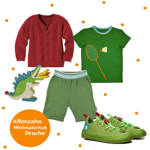 Sommer-Outfit mit den Turnschuhen von Affenzahn mit dem Modell Drachen