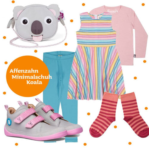 Lederschuhe von Affenzahn: Outfit mit den Schuhen Modell Koala