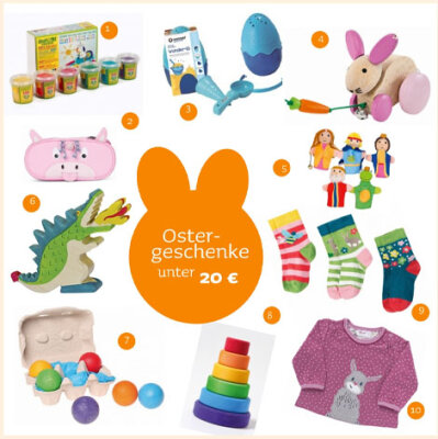 Nachhaltige Ostergeschenke unter 20 Euro - Geschenk Ideen für kleine Osterhasen