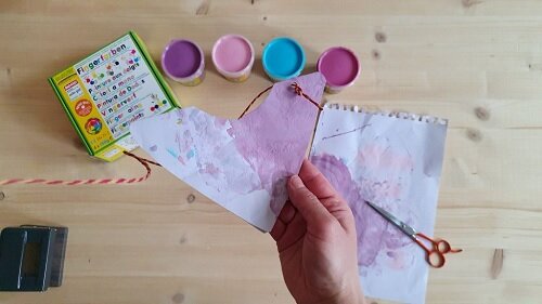 die fertig gebastelte Herzkarte