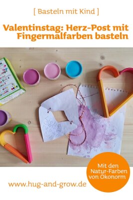 [Basteln mit Kind] Herz-Karte zum Versenden zum Valentinstag mit Ökonorm | Mit Video-Anleitung - Valentinstag Geschenk Ideen basteln mit Kleinkind
