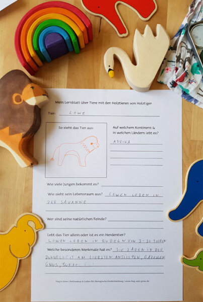 tiere kennenlernen ein steckbrief