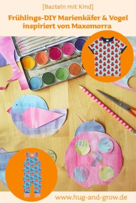 [Basteln mit Kind]: Frühlings-DIY Marienkäfer und Vogel inspiriert von den Prints von Maxomorra - Basteln mit Kind: DIY Marienkäfer und Vogel
