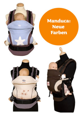 Manduca Mellow Fellow, Lucky Star und Braun sind da - Manduca Babytrage: Vorräte aufgestockt!