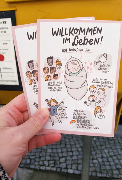 Postkarte Geborgen wachsen susanne mierau
