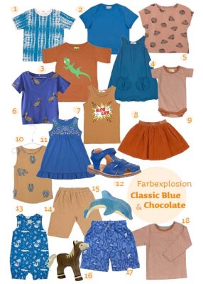 Farbexplosion: Classic Blue trifft Chocolate - Trendfarbe Classic Blue kombinieren