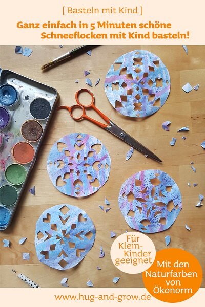 Schneeflocke basteln Pinterest