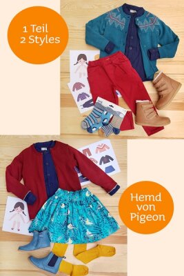 1 Teil 2 Styles: Mit dem Hemd von Pigeon - Pigeon Organics Styling Tipps von Hug + Grow