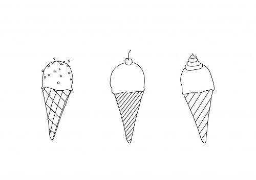 Ausmalvorlage Eis