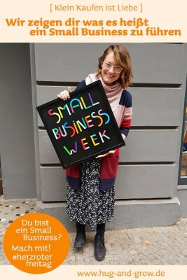Klein Kaufen ist Liebe: Wir zeigen euch eine Woche lang unseren Shop-Alltag [#herzroterfreitag] - Small Business Week: Hug + Grow stellt sich vor