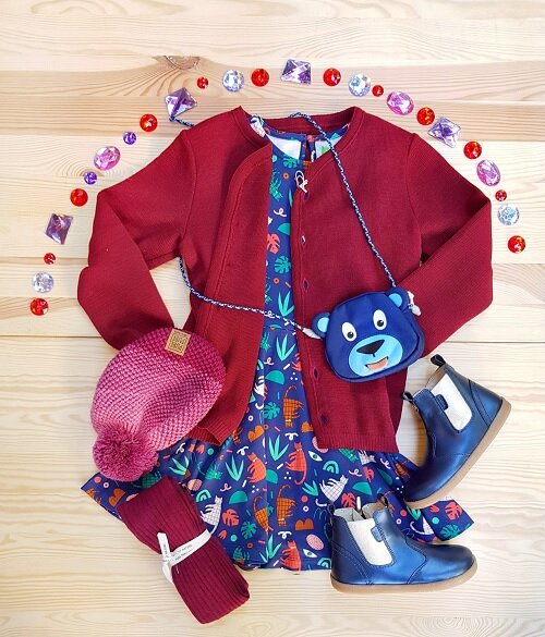 Kinder Outfit mit Katzen Kleid für alle Mietzen Fans