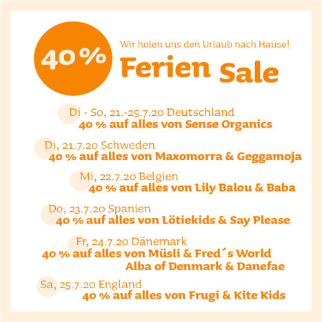 Ferien Sale bei Hug and Grow