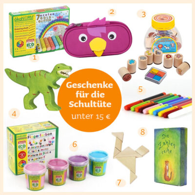Nachhaltige Geschenke für die Schultüte unter 15 Euro - Ideen für die Schultüte unter 15€