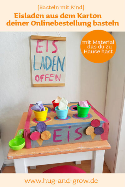 Eisladen mit Kind basteln